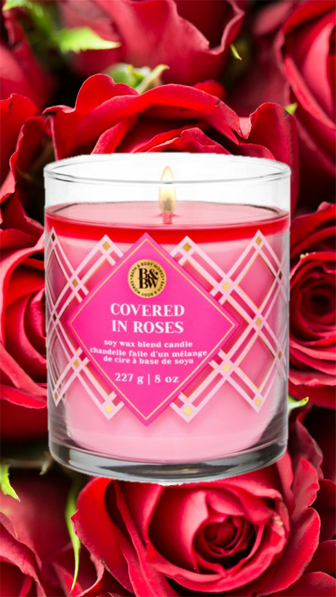 Covered in Roses candle